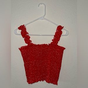 Frill tank crop top